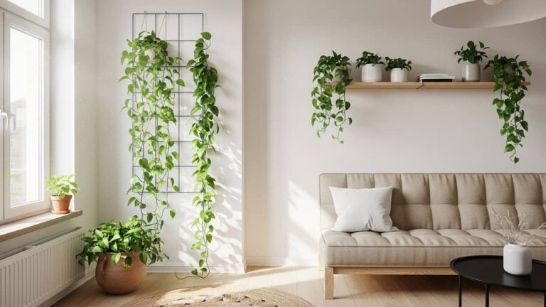 11 Easy Pothos Climbing Ideas for Small Homes