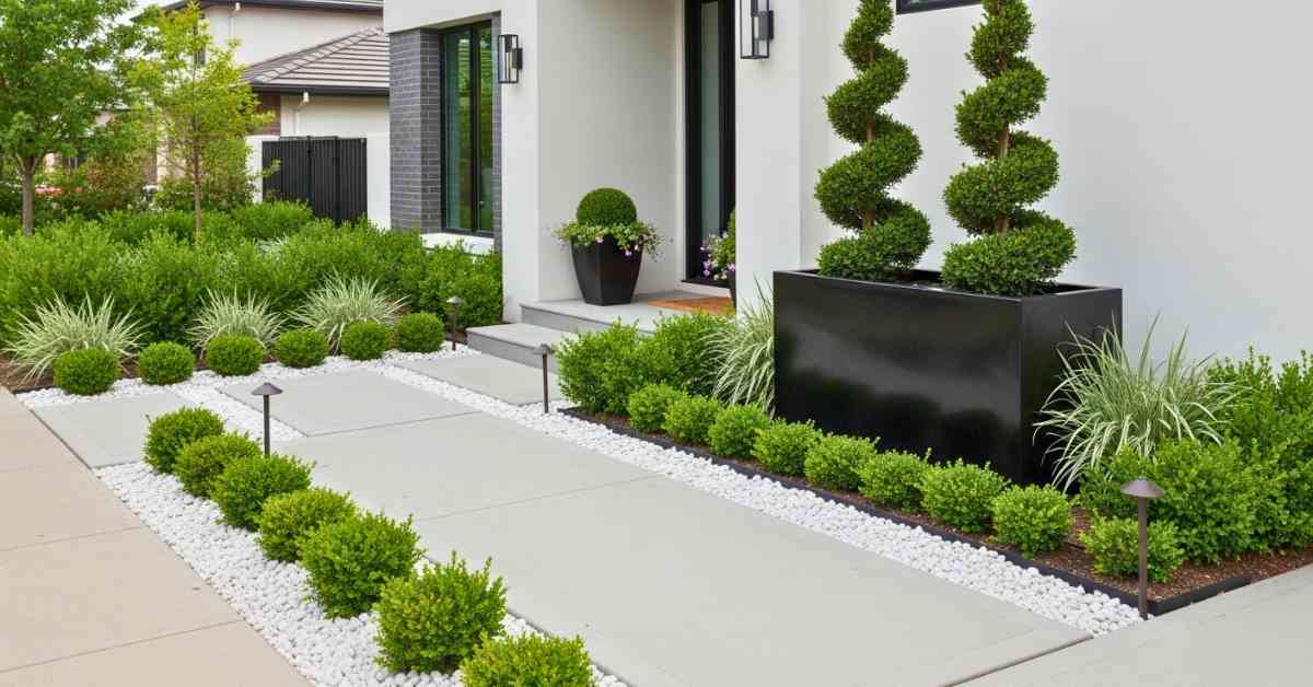 Corner Front Yard Garden Design