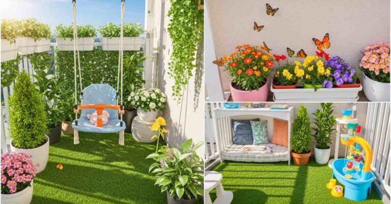 Corner Terrace Garden Design For Kids
