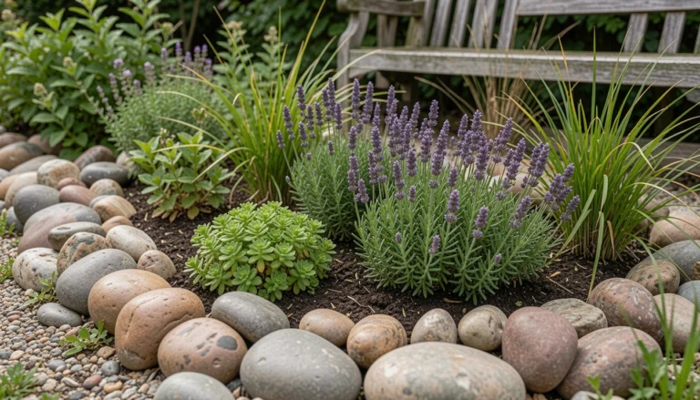 19 Natural Garden Bed Ideas With Rocks For A Low Effort Landscape